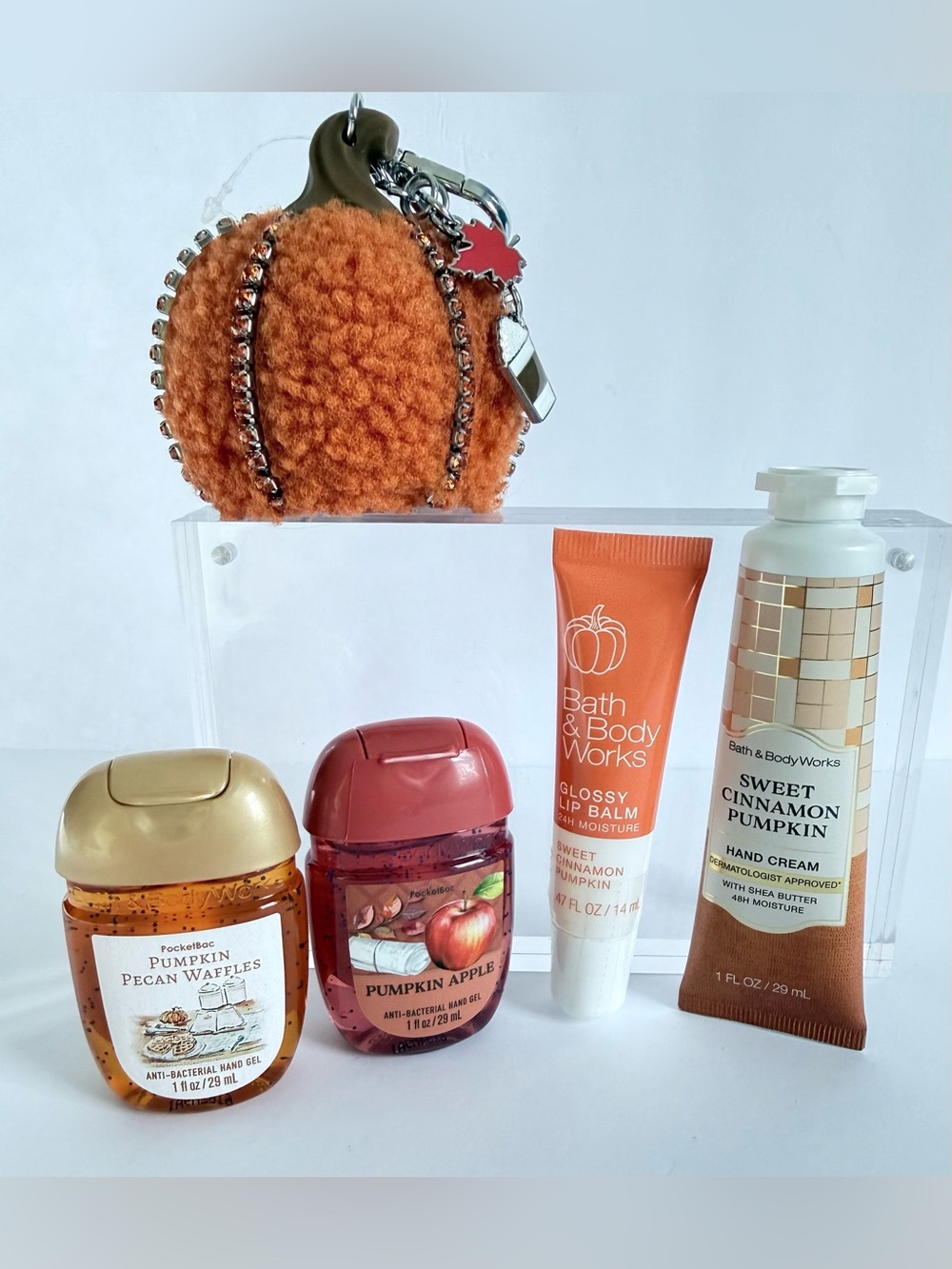 NWT Bath & Body Works Pumpkin Fall Set + Pumpkin PocketBac Holder